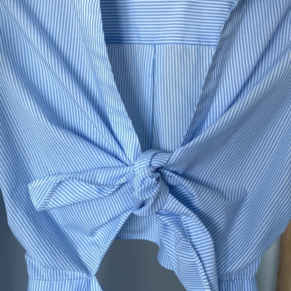 Zara Tie Front Stripe Dress - Picture 3 of 5